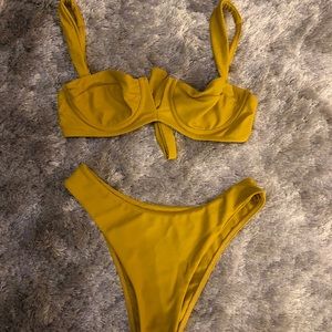 MONDAY SWIMWEAR Yellow 2 Pc Bikini in Size XS
